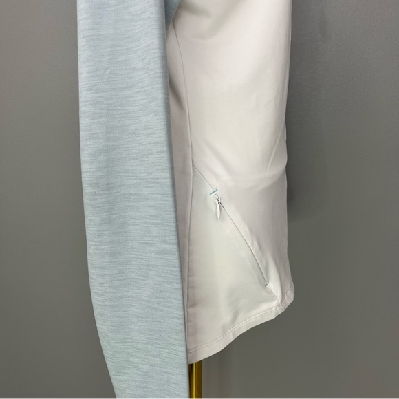 FootJoy French Terry Raglan Sleeve Full-Zip Jacket White Heather Gray Size Small - Picture 8 of 10